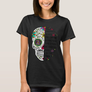 Autism Acceptance Autism Mom Sugar Skull T-Shirt