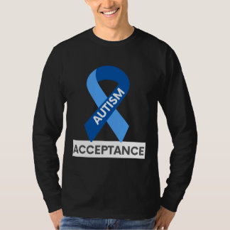 Autism Acceptance Blue Ribbon T-Shirt