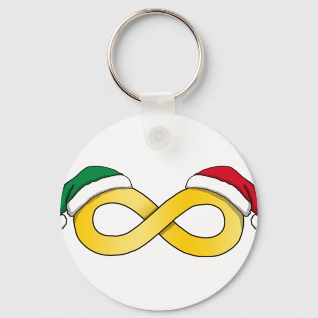 Autism Acceptance Christma Keychain (Front)