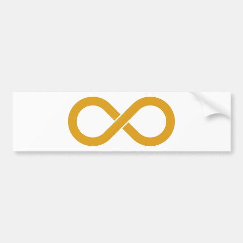 autism acceptance gold infinity logo bumper sticker