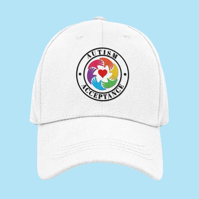 Autism Acceptance Hands And Heart Circle Hat (Creator Uploaded)