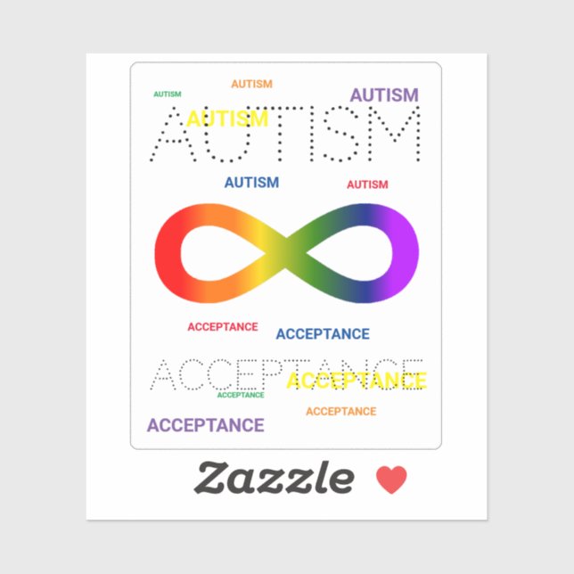 Autism Acceptance infinity Sticker (Sheet)