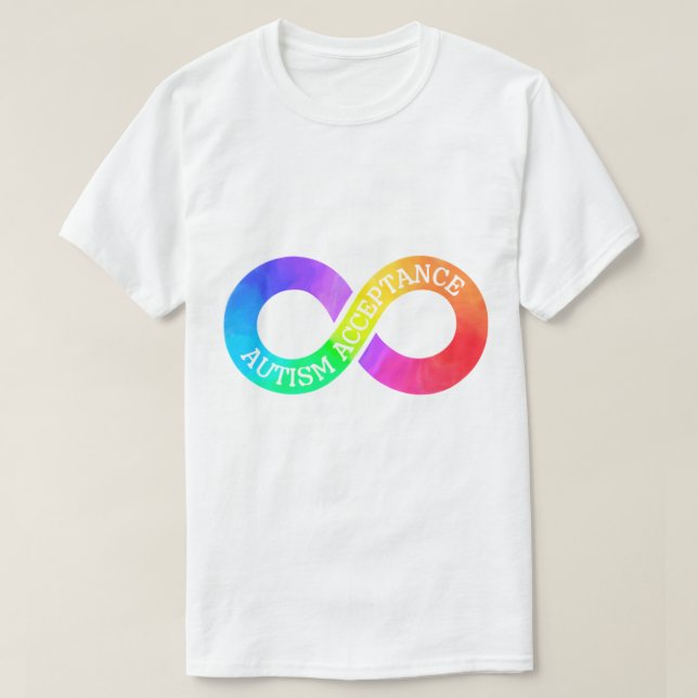 Autism Acceptance Infinity Symbol   T-Shirt (Design Front)