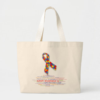 Autism Acceptance Large Tote Bag