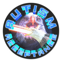 Autism Acceptance Laser Space Eagle Maxing Awesome
