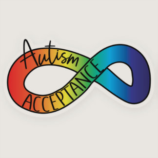 Autism Acceptance Neurodiversity Awareness Rainbow Sticker