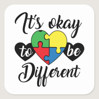 Autism Acceptance Print Square Sticker