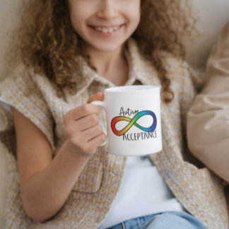 Autism Acceptance Rainbow Infinity Symbol Coffee Mug