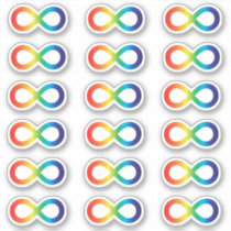 Autism Acceptance Rainbow Infinity Symbol Pack Sticker