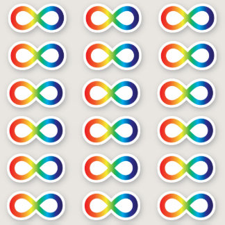 Autism Acceptance Rainbow Infinity Symbol Pack Sticker