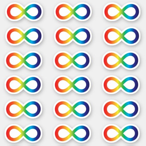 Autism Acceptance Rainbow Infinity Symbol Pack Sticker