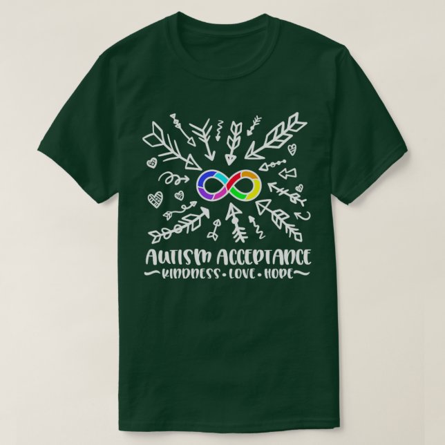 Autism acceptance Rainbow Infinity  T-Shirt (Design Front)