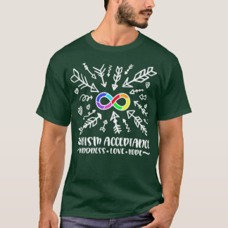 Autism acceptance Rainbow Infinity T-Shirt