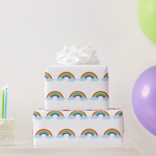 Autism Acceptance Rainbows Colorful Pattern Unique Wrapping Paper