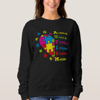 Autism Acronym And Puzzle Piece Autism Awareness H Sweatshirt