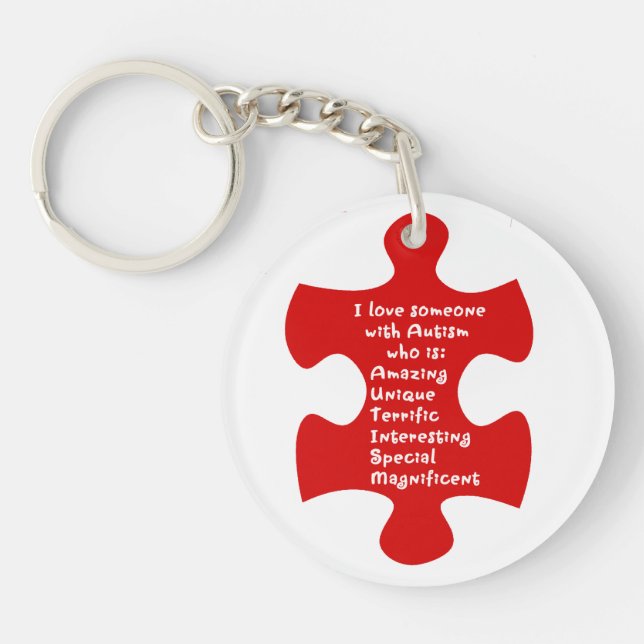 Autism Acrostic Keychain (Front)