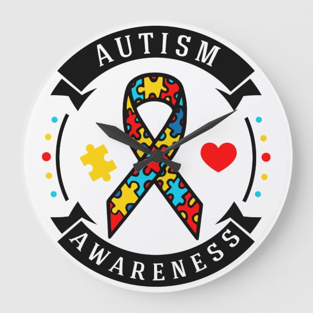Autism Acrylic Wall Clock (Front)