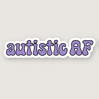 autism AF Purple Typography Sticker