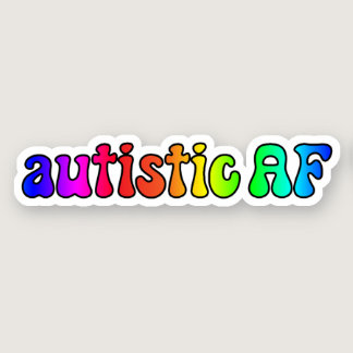 autism AF Rainbow Typography Sticker