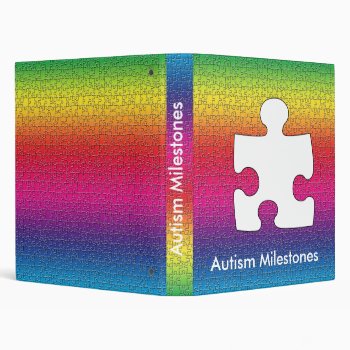 Autism Album  Binder  Template 3 Ring Binder by DesignsbyLisa at Zazzle
