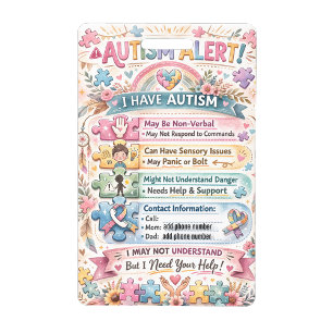 Autism Alert Nonverbal Autistic Contact Badge