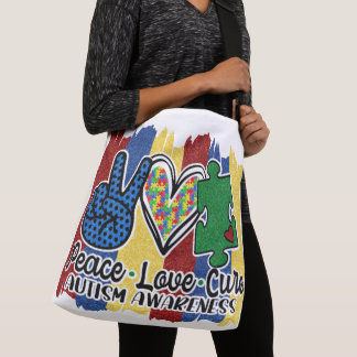 Autism- All-Over-Print Cross Body Bag, Large Crossbody Bag
