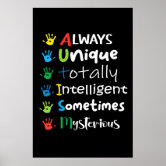 Autism Awareness What Makes You Different Lion Mom Poster