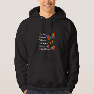 AUTISM Amazing Unique Talented Intelligent Strong Hoodie