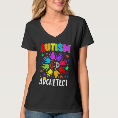 Autism Architect Puzzle Autism Awareness Autistic  T_Shirt