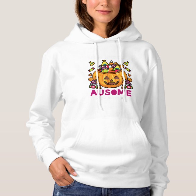 Autism ASD Awareness Halloween Non Verbal Trick Or Hoodie (Front)