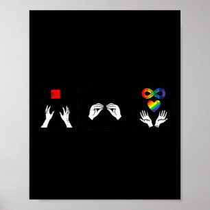 Autism asl want more acceptance asd awareness men poster