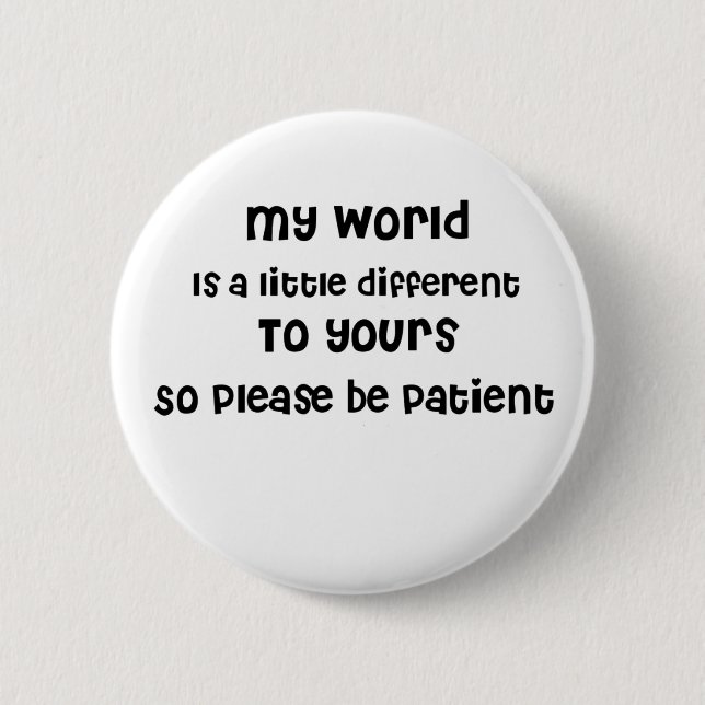 Autism, Aspergers, Special Needs Awareness Pinback Button (Front)