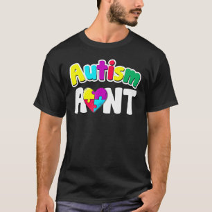 Autism Aun Awareness Puzzle Pieces Colors T-Shirt