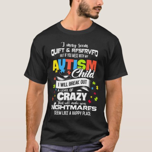 Autism-Autism Mom  Gifts Autism Awareness Puzzle P T-Shirt