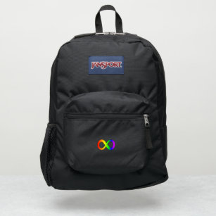 Autism Autist Aspie Infinity Rainbow Symbol ND ASD JanSport Backpack