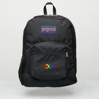 Autism Autist Aspie Infinity Rainbow Symbol ND ASD JanSport Backpack