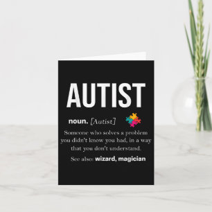 Autism Autistic Asperger Syndrom Aspie Puzzle Auti Card
