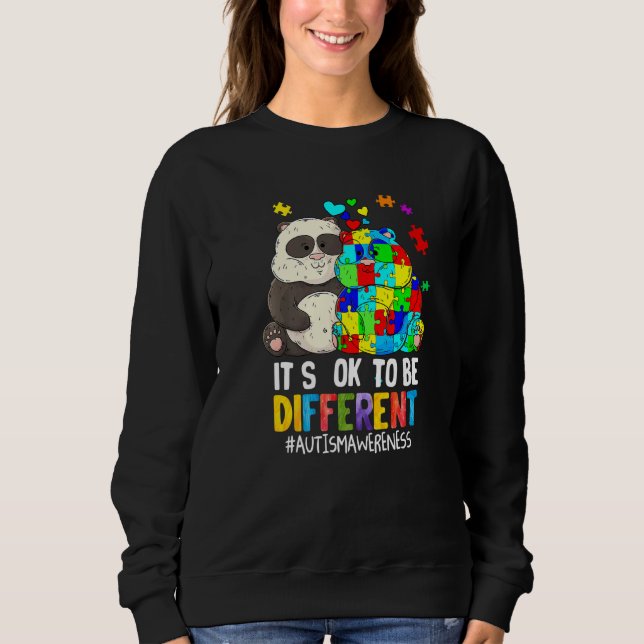 Autism Autistic Asperger Syndrom Aspie Puzzle Auti Sweatshirt (Front)