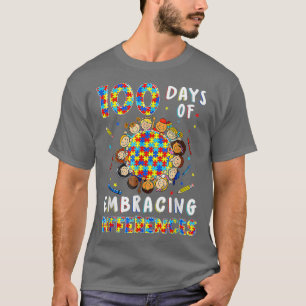 Autism Awarenes Differences 100 Days Of School T-Shirt