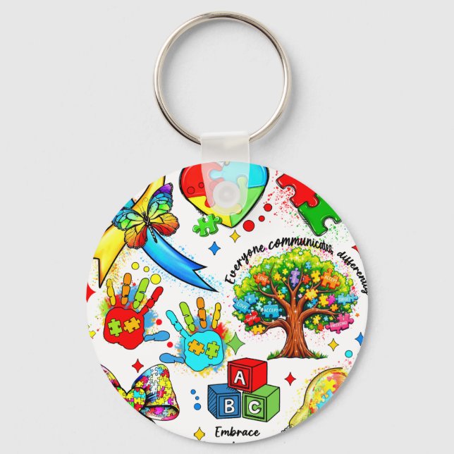 autism awareness 11-0 keychain (Front)