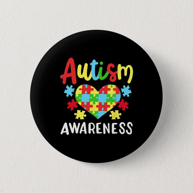 Autism Awareness 1  Button (Front)