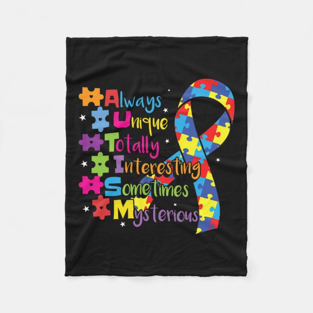 Autism Awareness 1  Fleece Blanket (Front)