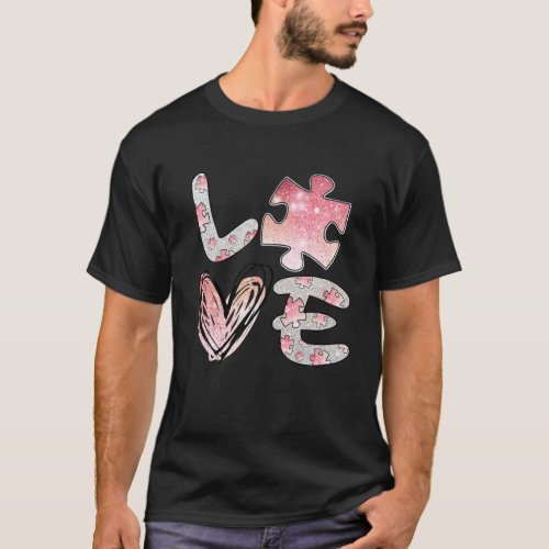 Autism Awareness 2022 Valentines Day Cute Puzzle A T_Shirt