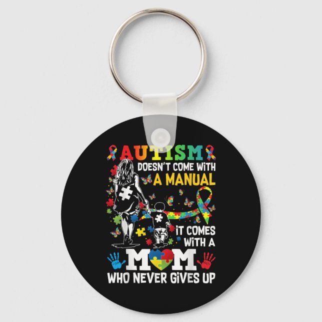 Autism Awareness 2024 Doesnt Come With A Manual Au Keychain (Front)