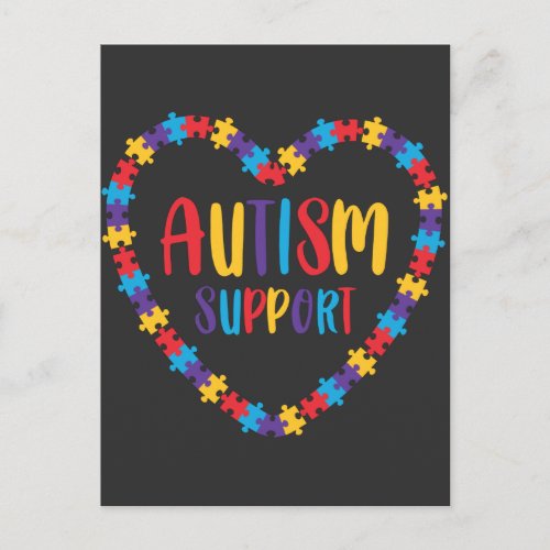 Autism Awareness 2 April Autistic Support Postcard