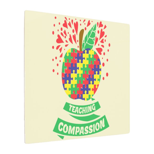 Autism Awareness - 36"x 24" Metal Wall Art (Angled)