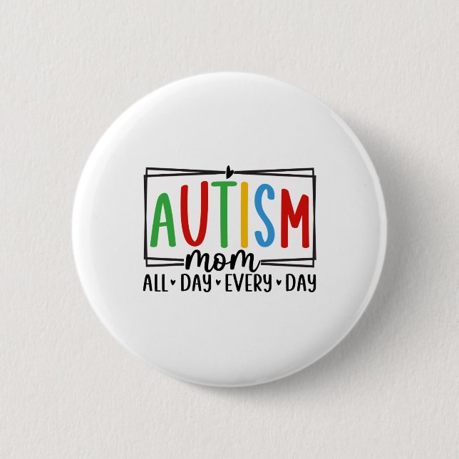 Autism Awareness 3  Button (Front)