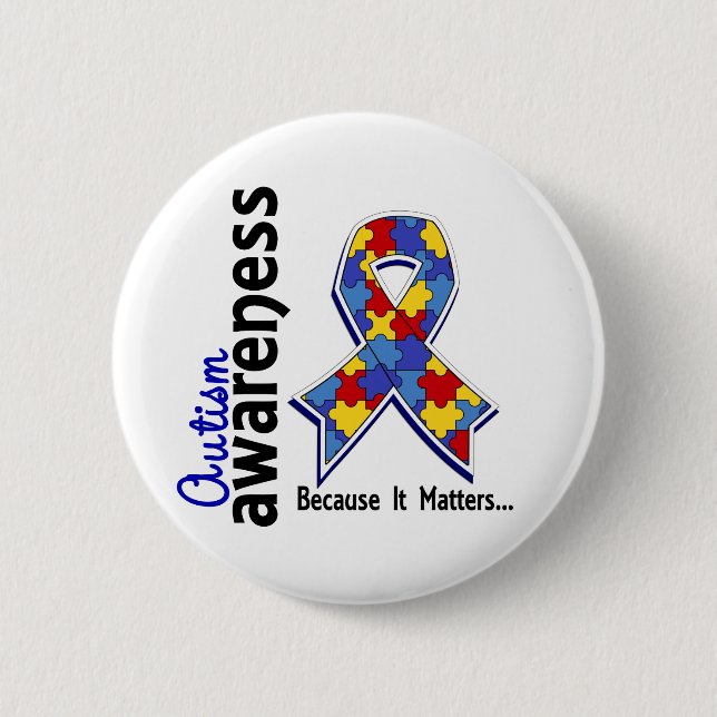 Autism Awareness 5 Button (Front)