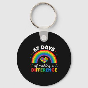 Autism Awareness 67 Days Of Making A Difference 6  Keychain