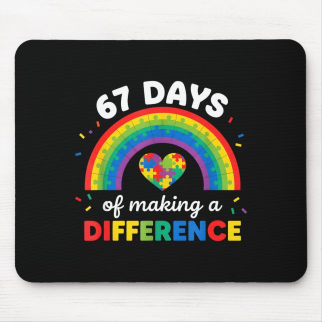 Autism Awareness 67 Days Of Making A Difference 6  Mouse Pad (Front)